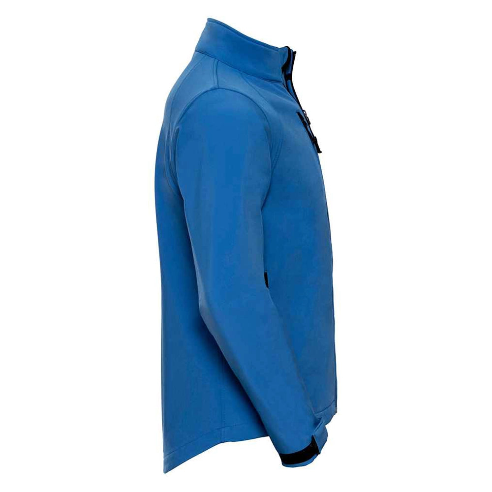 A side view of a Azure Russell Soft Shell Jacket