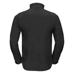 A back view of a black Russell Soft Shell Jacket