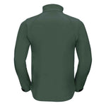 A back view of a bottle green Russell Soft Shell Jacket