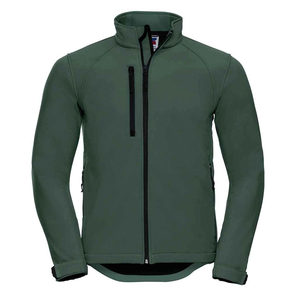 A front view of a Russell Soft Shell Jacket
