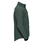 A side view of a Bottle green Russell Soft Shell Jacket