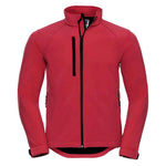 A front view of a Russell Soft Shell Jacket
