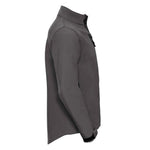A side view of a titanium Russell Soft Shell Jacket