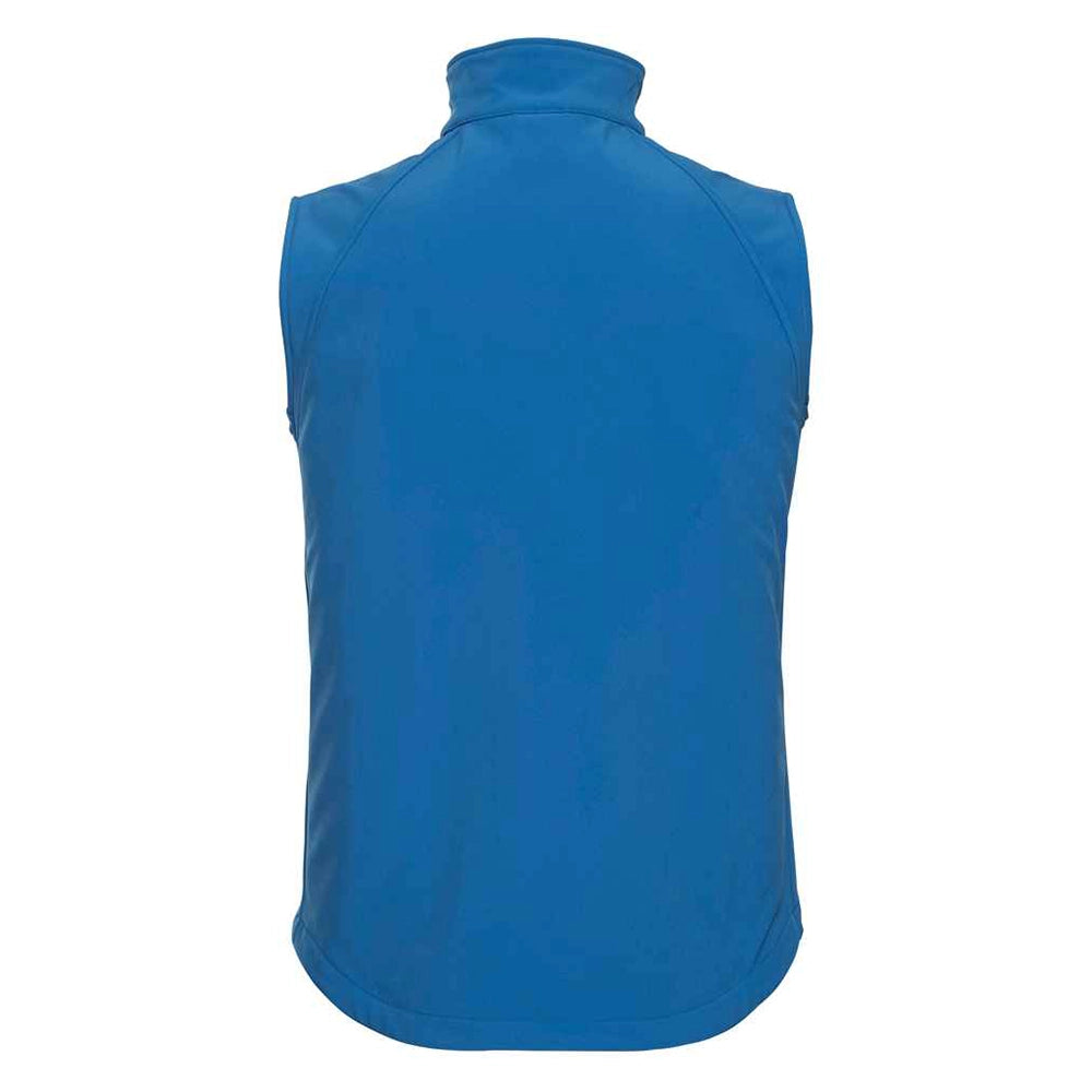 Back view of Azure Russell Soft Shell Gilet