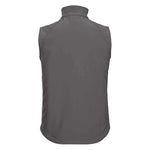 Side view of titanium Russell Soft Shell Gilet