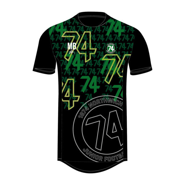 front view of 1874 Northwich JFC T-Shirt – Adult