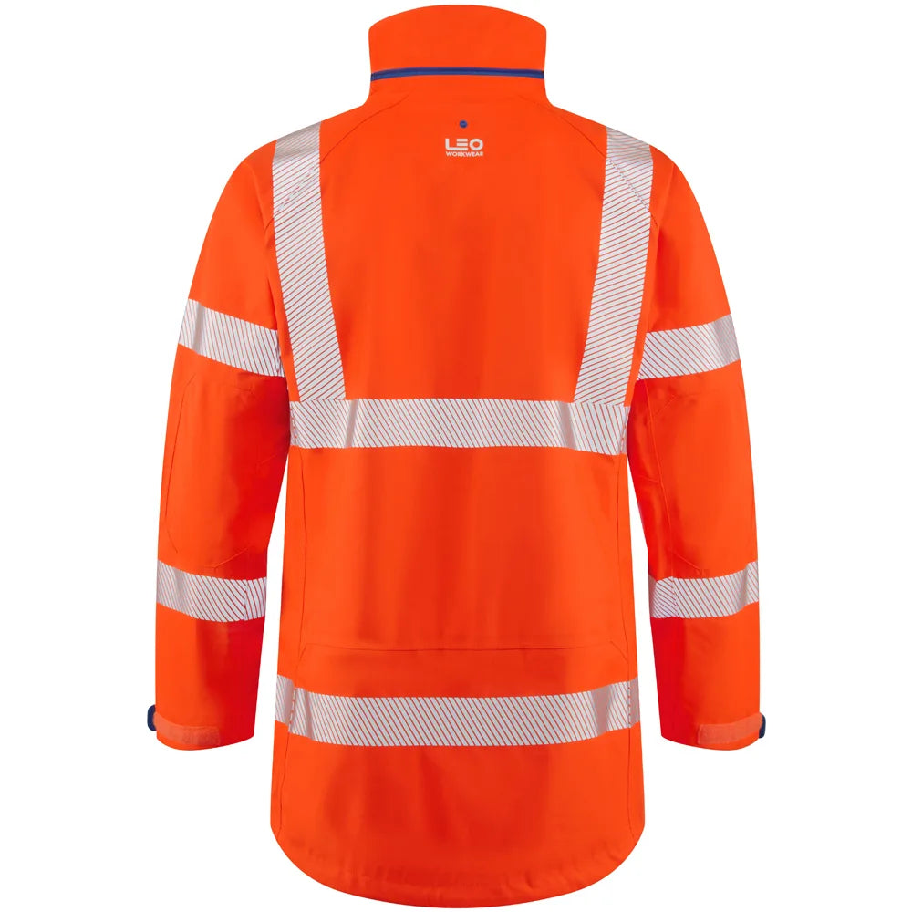 Marisco Leo Hi Vis Waterproof in orange rear