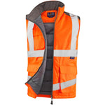 Leo Torrington EcoViz Bodywarmer in orange interior