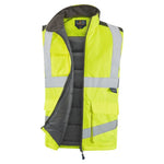 Leo Torrington EcoViz Bodywarmer in Yellow interior