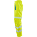 Left Side view of Lundy Leo Waterproof Overtrousers in yellow