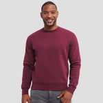 Model wearing the Russell Authentic Sweatshirt (Colours) 262M in Burgundy