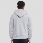 back view of model wearing Authentic Zip Hooded Sweatshirt