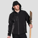 Model wearing the 4100 Orn Gannet EarthPro® Softshell in Black