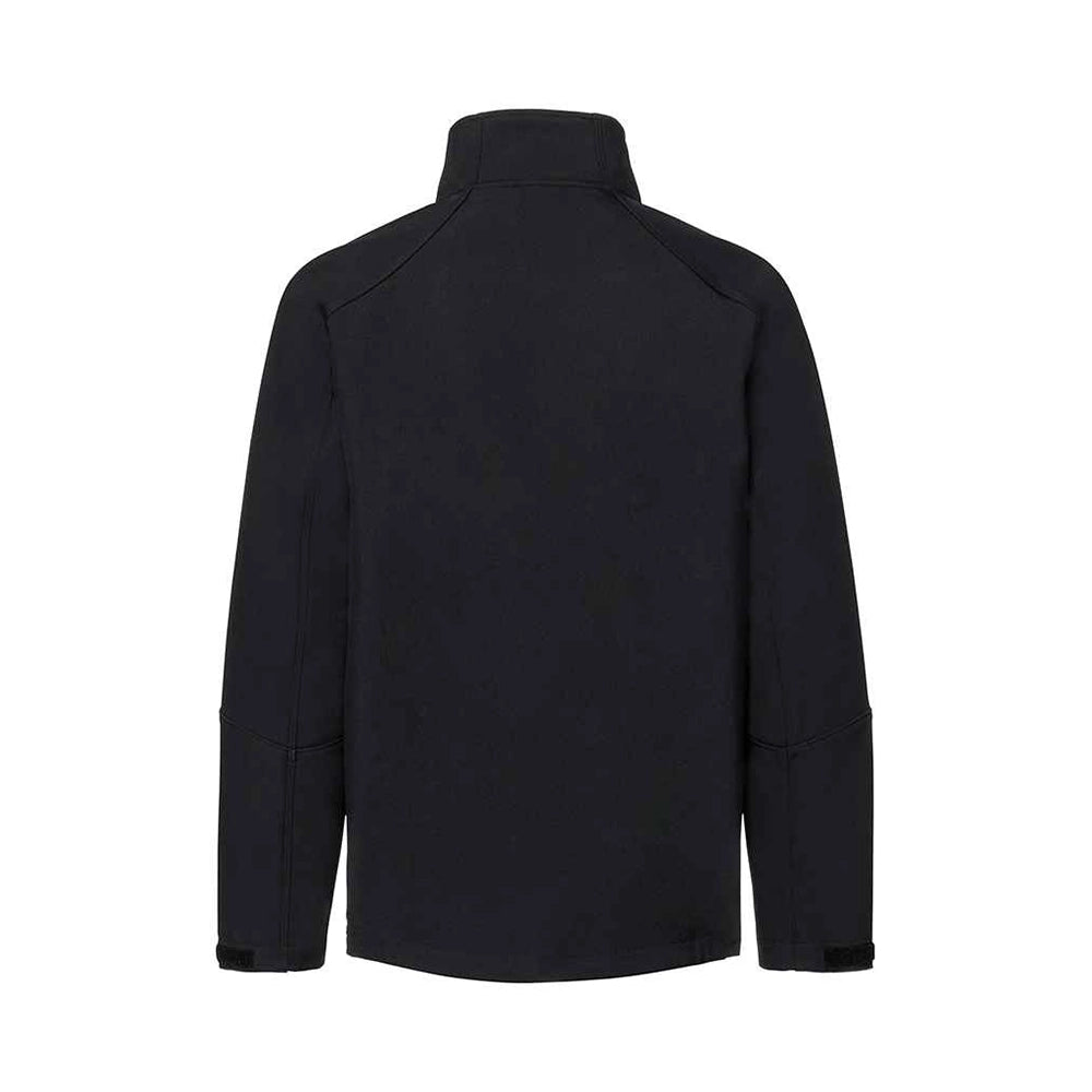 A black Russell Bionic Soft Shell Jacket
