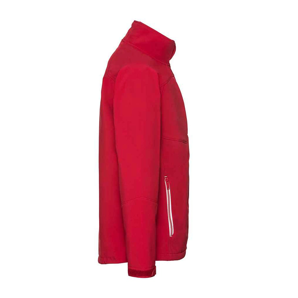 A red Russell Bionic Soft Shell Jacket