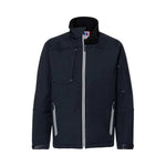A front view of a Russell Bionic Soft Shell Jacket