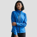 Model wearing the Orn Tern Softshell 4200 in Royal Blue