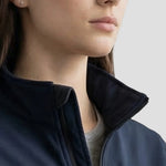 Close up of the Orn Ladies Tern Softshell 4260 Collar  in Navy