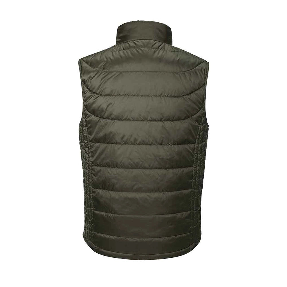 Back view of a Russell Nano Padded Bodywarmer 441M in dark olive