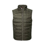 Front view of a Russell Nano Padded Bodywarmer 441M in dark olive