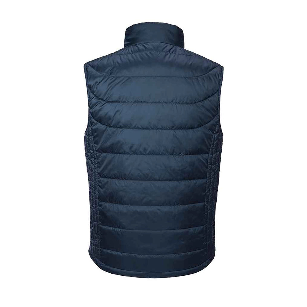 Back view of a Russell Nano Padded Bodywarmer 441M in French navy 