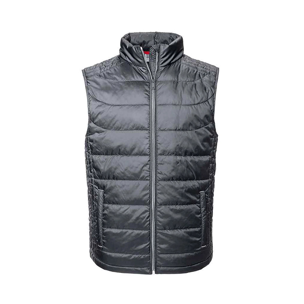 Front view of a Russell Nano Padded Bodywarmer 441M in iron