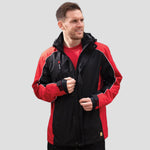 Model wearing the Orn Avocet EarthPro® Jacket 4688 in Black / Red