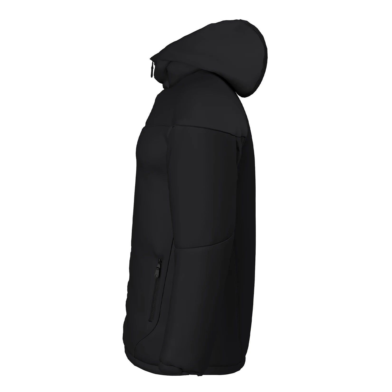 THERMAL CONTOURED JACKET BLACK SIDE VIEW