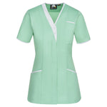 Eau de Nil / White 8200 Tonia V Neck Ladies Tunic