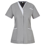 grey / white 8200 Tonia V-Neck Ladies Tunic