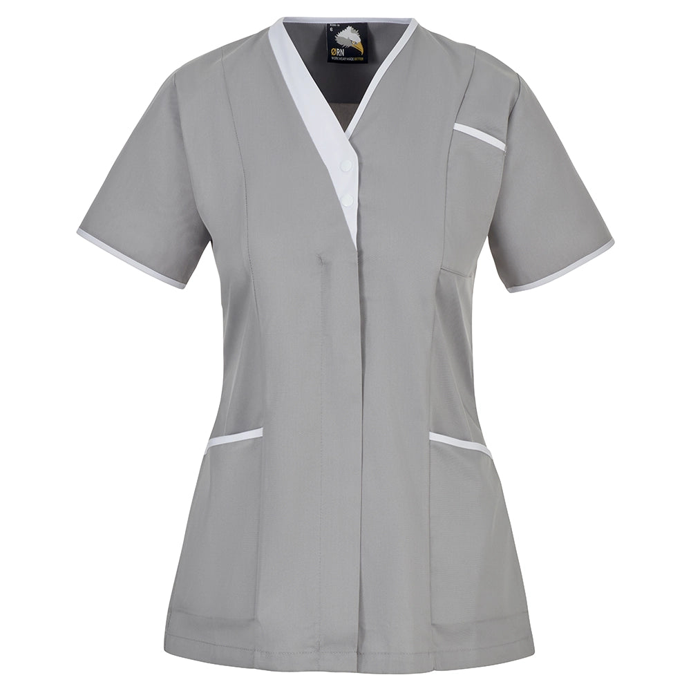 grey / white 8200 Tonia V-Neck Ladies Tunic