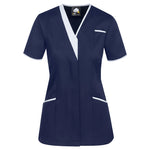 navy / white trim 8200 Tonia V Neck Ladies Tunic