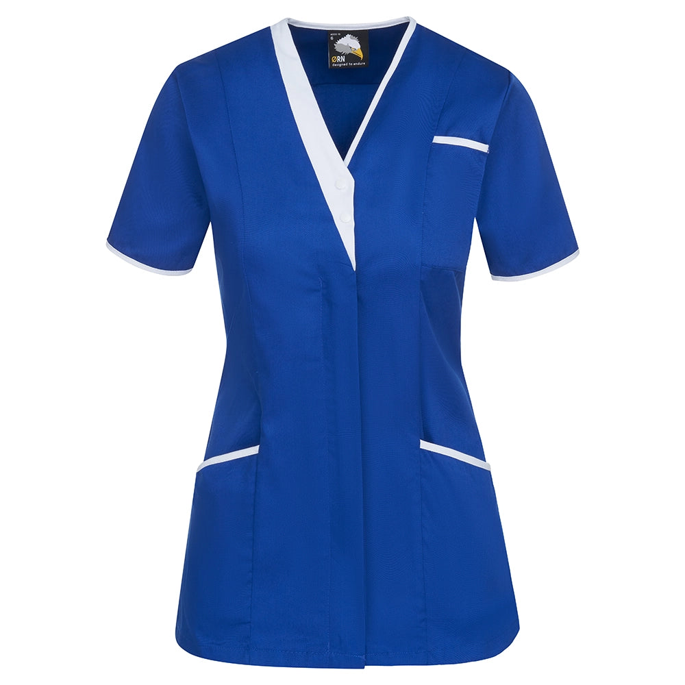 royal / white 8200 Tonia V Neck Ladies Tunic