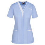 sky / white trim 8200 Tonia V Neck Ladies Tunic