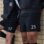 youth and adult models wearing impact rugby shorts