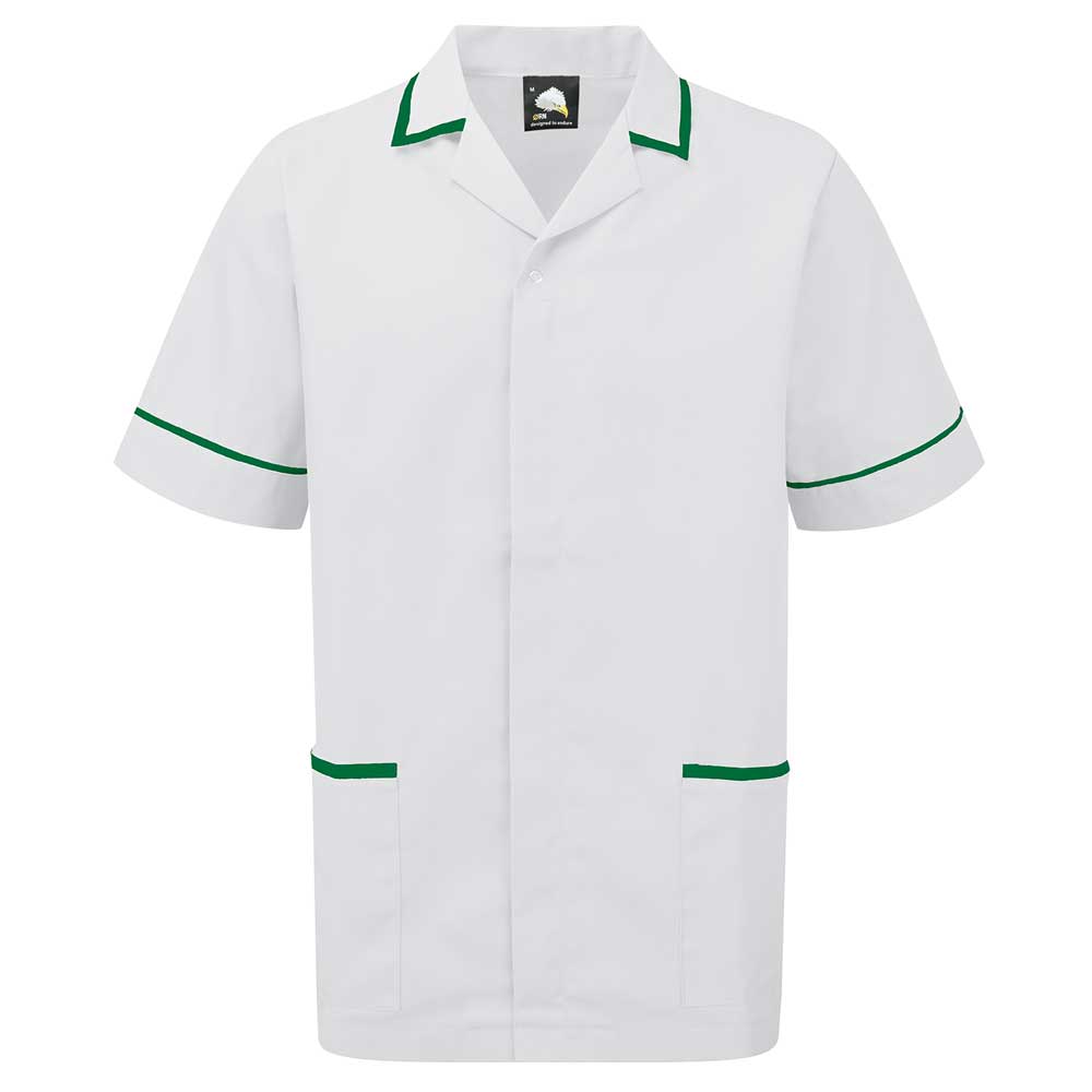 8500 Darwin Male Tunic White/Bottle green
