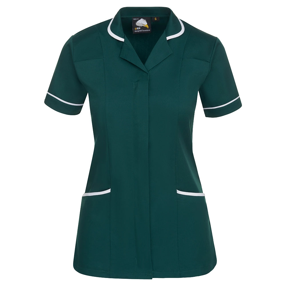 8600 Florence Ladies Tunic Bottle green / white trim
