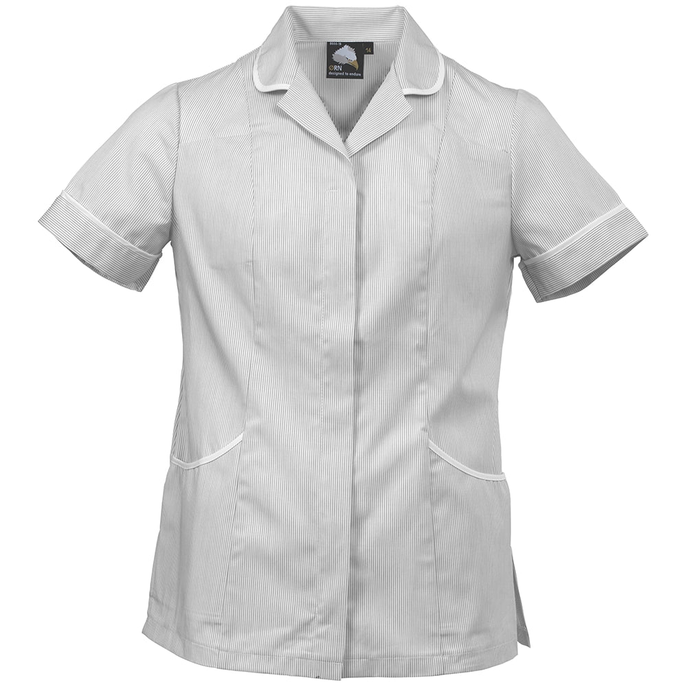 grey / white stripe 8600 Florence Ladies Tunic 