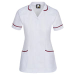 8600 Florence Ladies Tunic White/Maroon