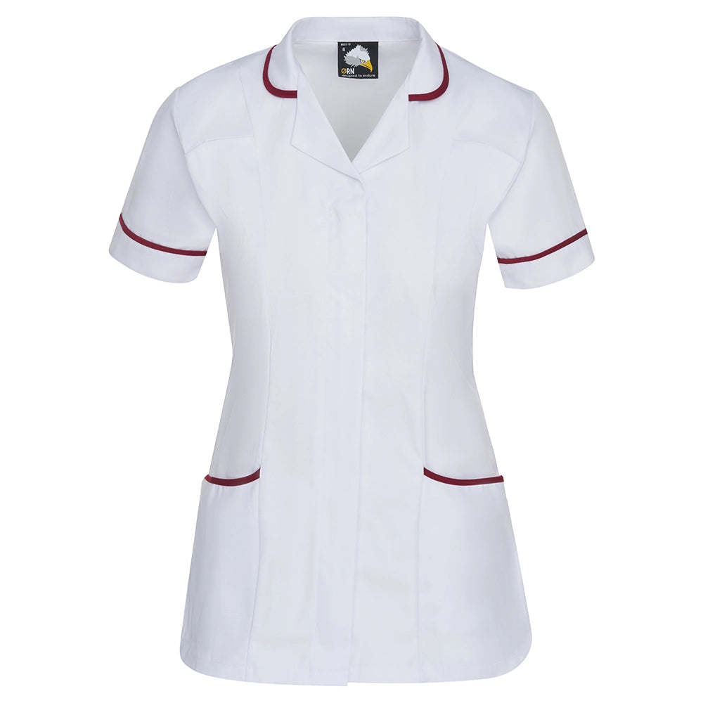 8600 Florence Ladies Tunic White/Maroon