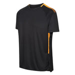 front side view of Edge Pro Training Tee black / amber