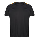front view of Edge Pro Training Tee black / amber