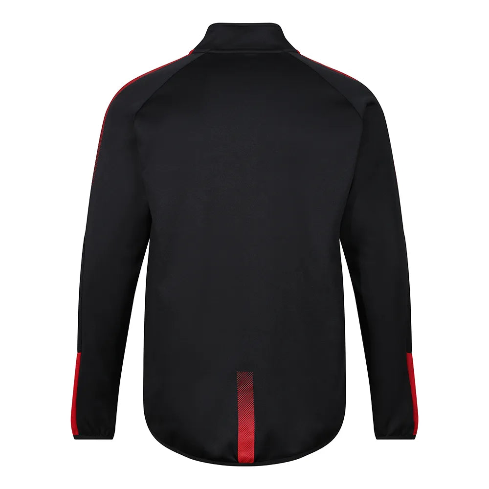 back view of Edge Pro Mid-Layer black red