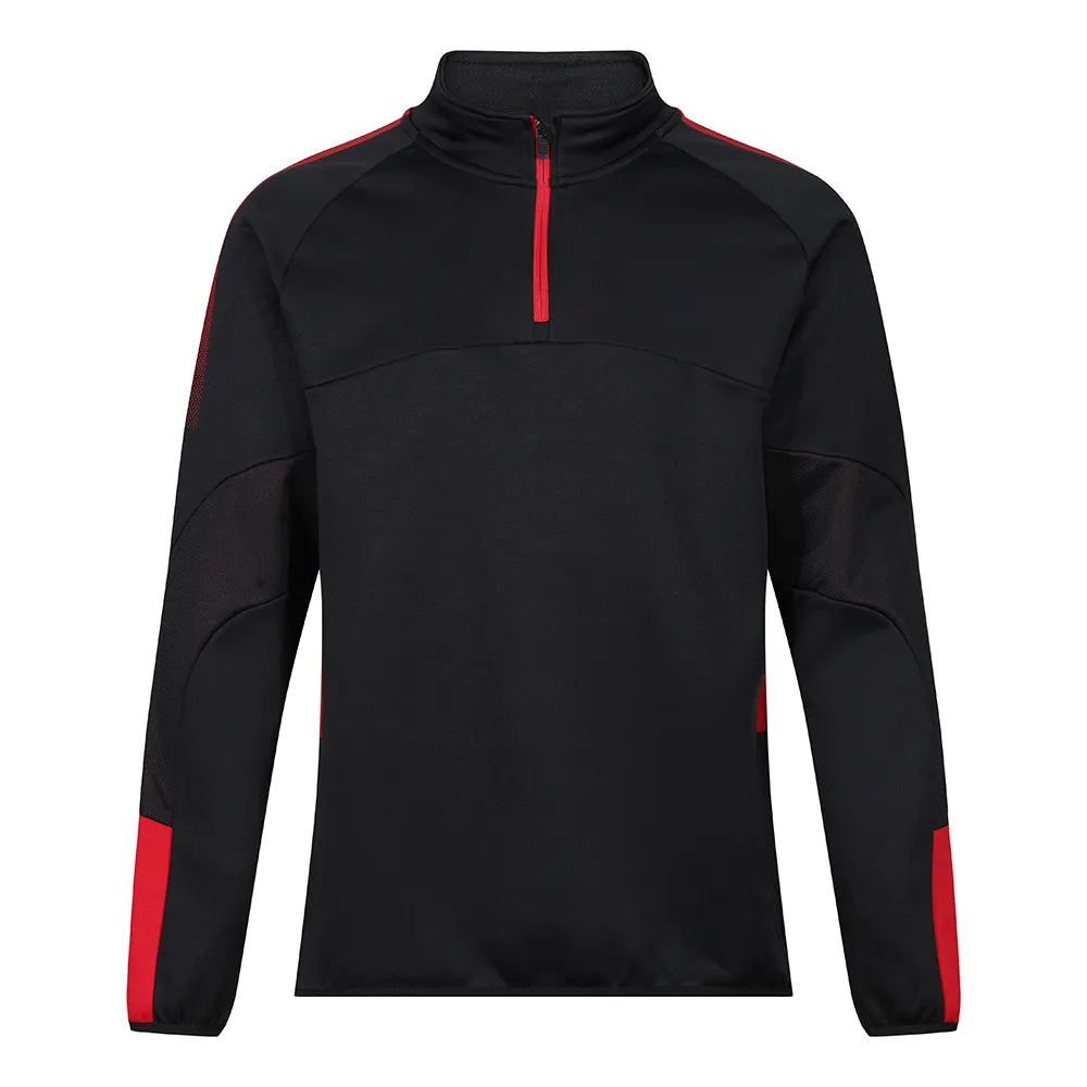 front view of Edge Pro Mid-Layer black red
