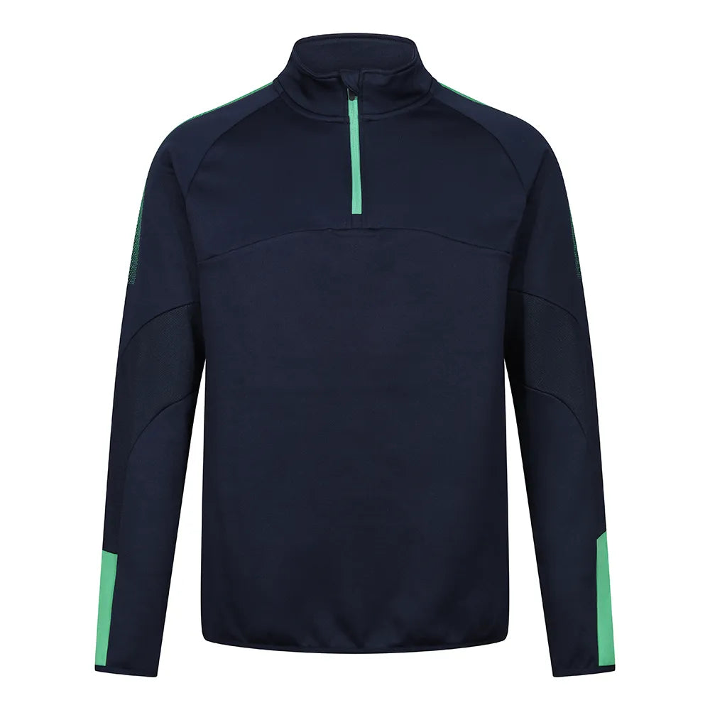 front view of Edge Pro Mid-Layer navy emerald
