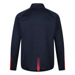 back view of Edge Pro Mid-Layer navy red