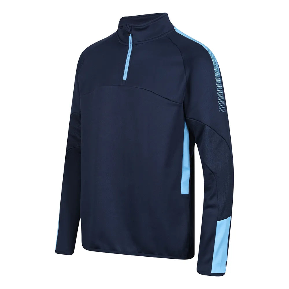 front side view of Edge Pro Mid-Layer navy sky