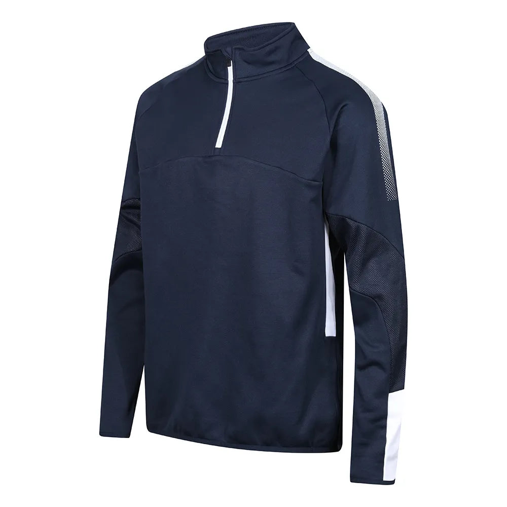 front side view of Edge Pro Mid-Layer navy white