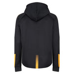 back view of Edge Pro Poly Hoodie black/amber