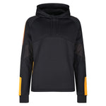 front view of Edge Pro Poly Hoodie black/amber